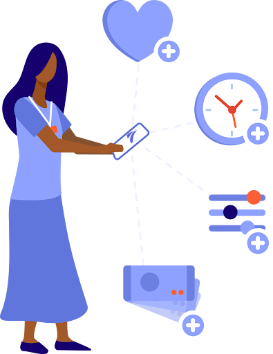 Connect app showing steps to get started